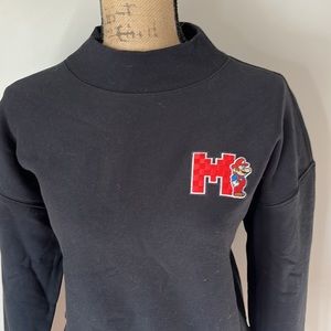 NWT rare champion nintendo super mario bros collab mock top sweatshirt